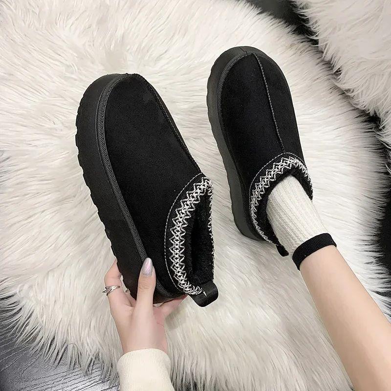 Snow Boots for Women 2025 Winter New Cashmere Warm Thick Sol图片