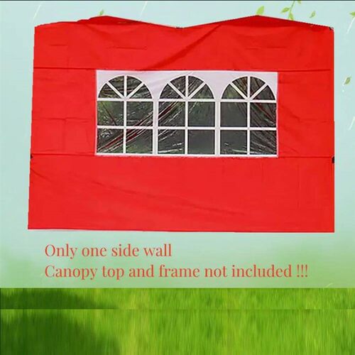 Canopy Side Panel Tent Foldable Garden Shade Awning with Cle