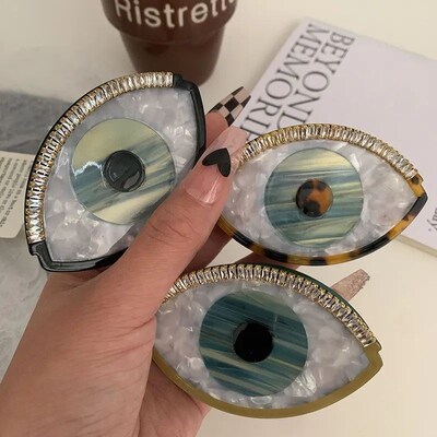 New Creative Design 7.5CM Acetic Acid Eye Hair Clip Claw For