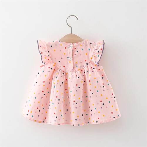 Cotton Baby Dress Flower Embroidery Comfortable Baby Dress C