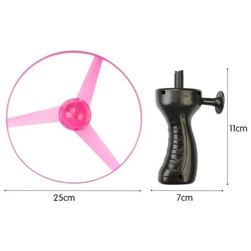 Luminous Pull Wire Flying Saucer Toys Children Outdoor Rotat