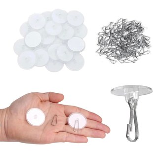 10-100PCS Command Ceiling Hooks Transparent Self-Adhesive Wa
