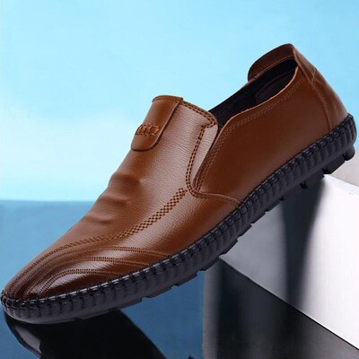 Mens Business Casual Leather Shoes Four Seasons Fashion Dou