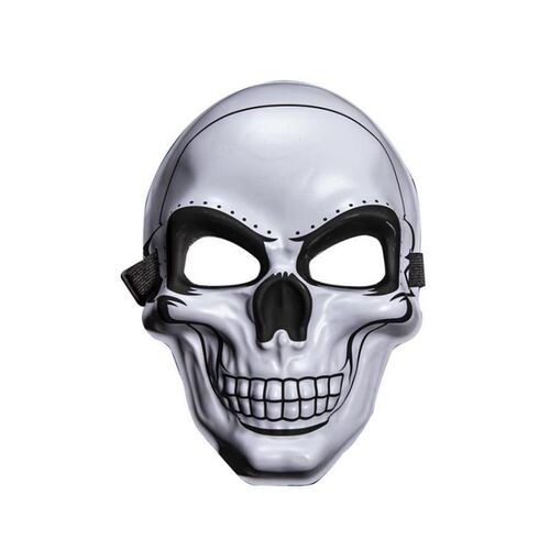 White ghost head skull mask Halloween scary cold light mask