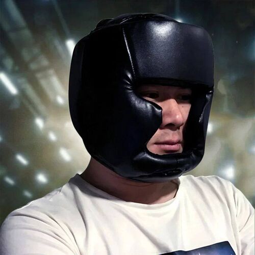 Full-vered Thickened Boxing Helmet Men Women Adult Karate Mu
