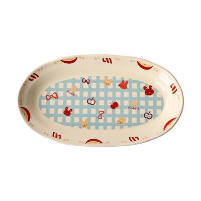 2025 Creative Cartoon Tableware Cute Ceramic Bowl Plate Set