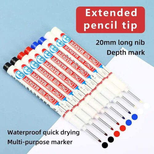 8Pcs Perforating 20mm Deep Hole Long Head Nib Markers For Me