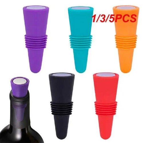 1/3/5PCS Silicone Wine Bottle Stopper Beer Stopper Cork