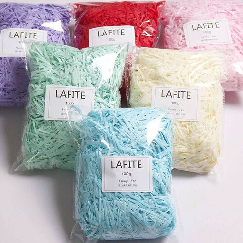 DIY Colorful Shredded Crinkle Paper Raffia Candy Boxes Weddi