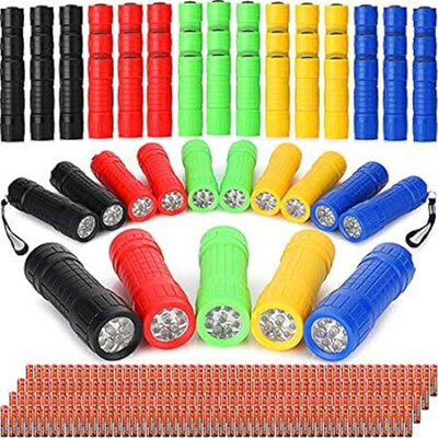 60 Pack Mini LED Flashlight Bulk Plastic Handheld Flashli