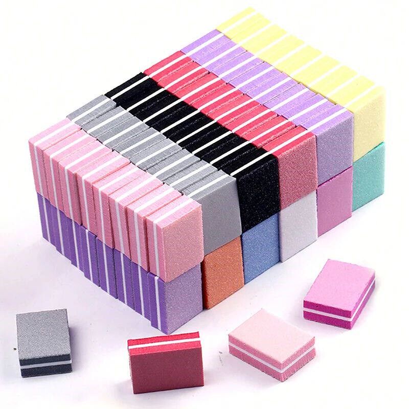 50Pcs Professional  Nails Art buffer File 100/180 Sandpaper图片