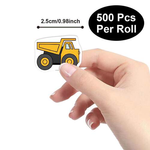 100-500pcs Cartoon Engineering Vehicle Stickers, Encourageme
