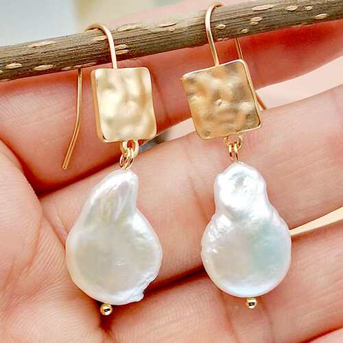 Hecheng simple simulation special-shaped pearl high-end earr