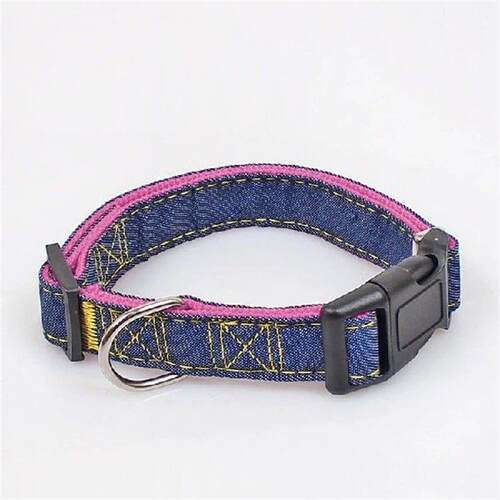 Hot Sell  Durable Adjustable Nylon Cat Collars Pet Denim