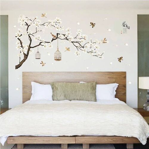 187*128cm Big Size ree Wall ers Birds Flower Home Decor Wall