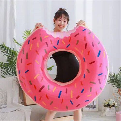 60/70CM Inflatable Donut Swimming Ring Pool Float Beach Sea