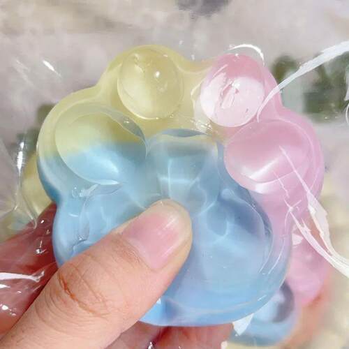 Three Colors Rainbow Cat Claw Squishy Fidget Toy Soft Cute C