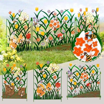 Flower Garden Fence Border Garden Lawn Flowerbeds Picket Fen