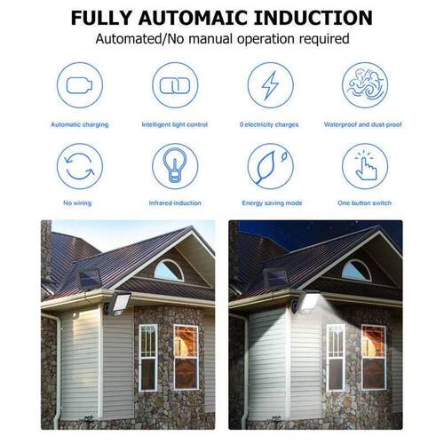 LED Solar Split Wall Lamp 3 Mode Waterproof Motion Sensor La