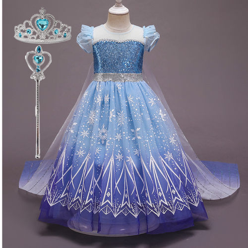 Fantasy Princess Dress Girls Halloween Cosplay Costume Sequi