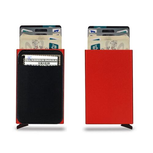 Rfid Smart Wallet Card Holder Metal Thin Slim Men Women Wall
