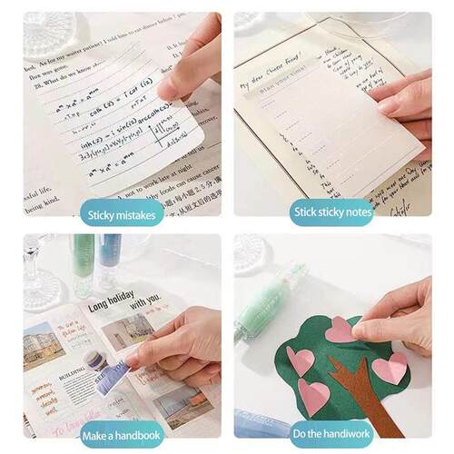 Cartoon Press-On Dot Glue Office Ledger Supplies Stationery