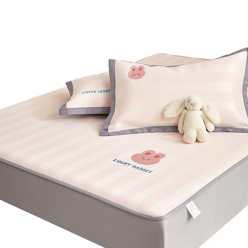 夏季提花刺绣床笠款凉席三件冰丝席全包空调软席子家用凉感床罩,床上用品,冰丝席,淘宝优惠券,粉丝福利购,淘宝优惠卷