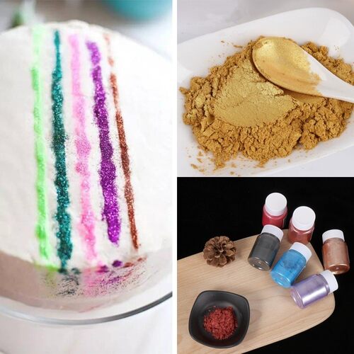 15g Edible Glitter Gold Silver Pearl Powder Cake Decoration