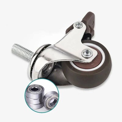 4pcs Furniture Casters Wheels Soft Rubber Swivel Caster Quit