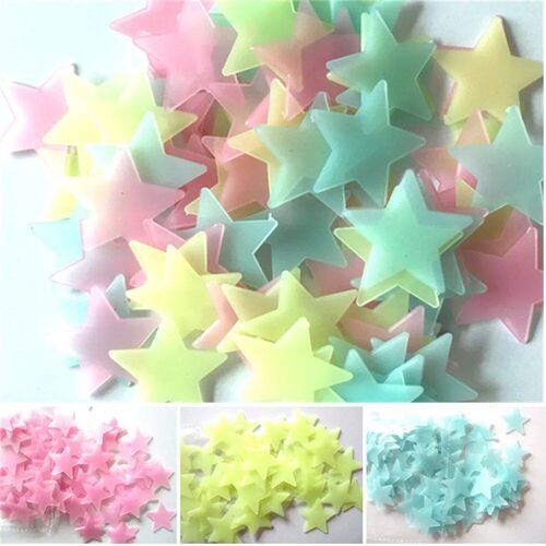 100pcs Fluorescent Glow in the Dark Stars Wall ers for Kids