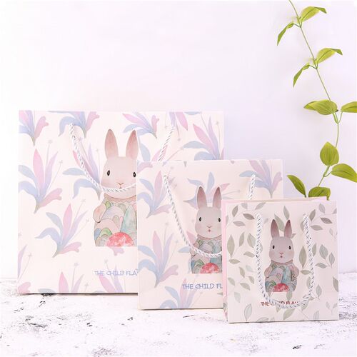 Rabbit Packaging Bag Gift Bag Handheld Paper Bag Teachers Da