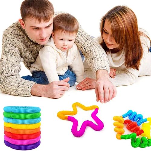 8Pack Large Pop Tubes Fidget Toys Sensory Toy for Sress Anxi