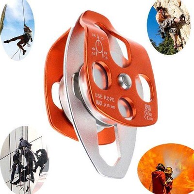 32KN Ball Bearing Climbing Double Pulley Swing Pulley for