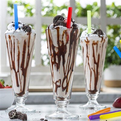 Jumbo Plastic Smoothie Milkshake Bubble Boba Tea Straws