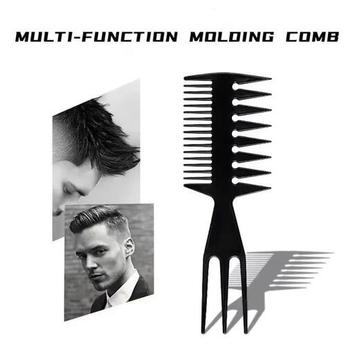 Big Teeth Double Side Tooth Combs Fish Bone Shape Hair Brush