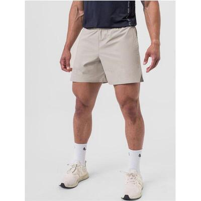 Solid elastic waist loose straight shorts 松紧腰宽松直筒短裤