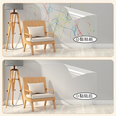 Wall Protective Film Transparent Static Nondamaging Antikick