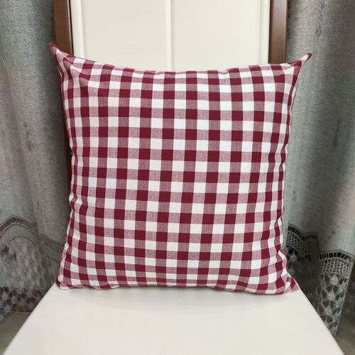 sofa pillow pillow backrest cotton cushion cover plaid pillo