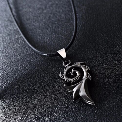 Rinhoo Mens Punk Dragon Flame Titanium Stainless Steel