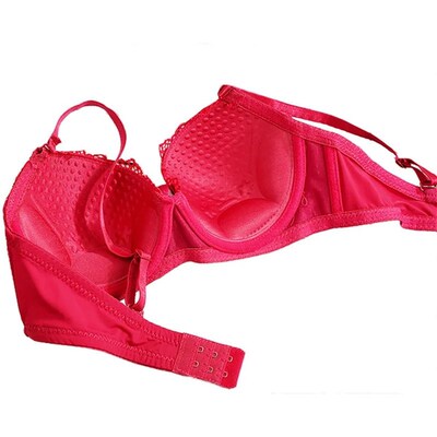 Women Lace Push Up Bra With Underwire Sexy Bow Bralette Fema