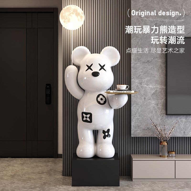 潮流暴力熊存钱罐摆件客厅电视柜旁大型高端上档次乔迁新居礼品,家居饰品,落地摆件,淘宝优惠券,粉丝福利购,淘宝优惠卷
