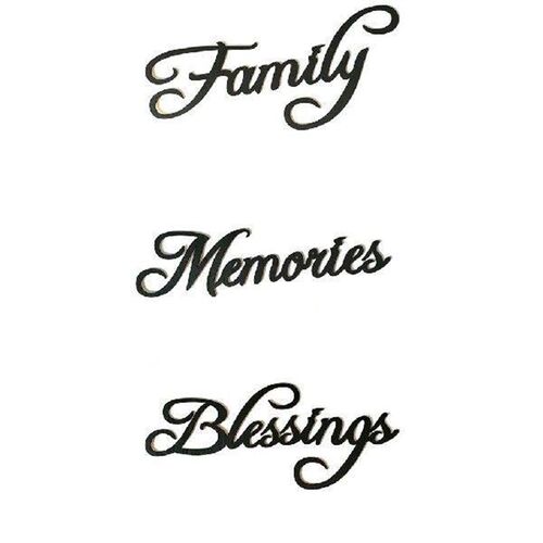 Family Memories Blessings Letter Wooden Wall Sticker Wood