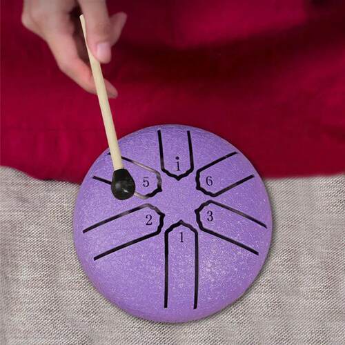 3 Inches 6 Notes Rain Drum for Outside Mini Handpan Drum for
