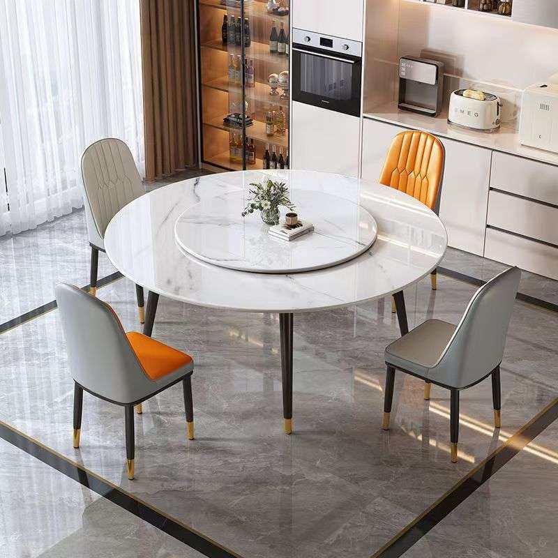 轻奢岩板亮光餐桌椅组合简约家用小户型圆桌带转盘圆形吃饭桌,3C数码配件,其它配件,淘宝优惠券,粉丝福利购,淘宝优惠卷
