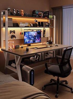 电脑桌台式家用书桌简约办公桌卧室竞桌学生学习写字桌子工作新款