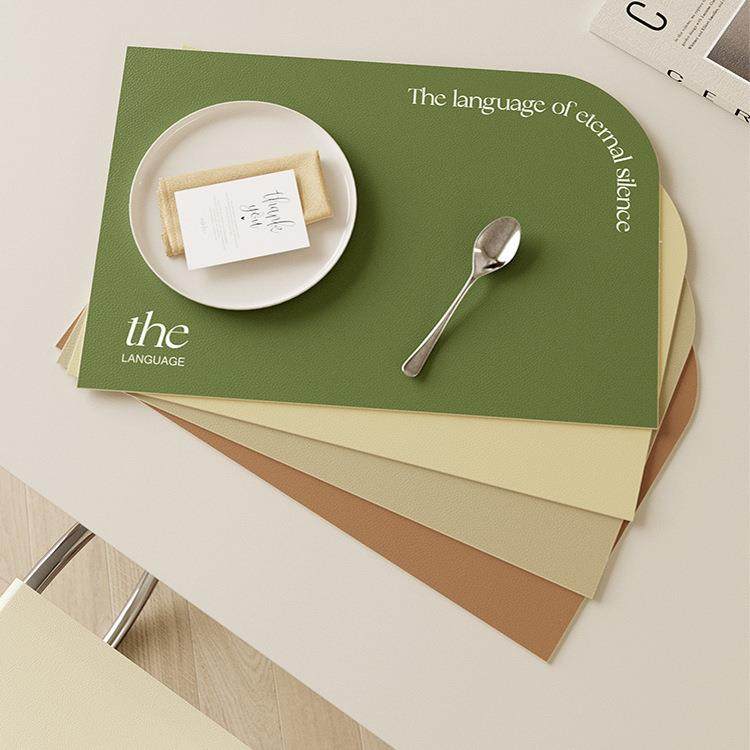 现代简约纯色轻奢高级感皮革餐桌垫西餐垫防水防油防烫隔热碗垫,居家布艺,餐垫,淘宝优惠券,粉丝福利购,淘宝优惠卷