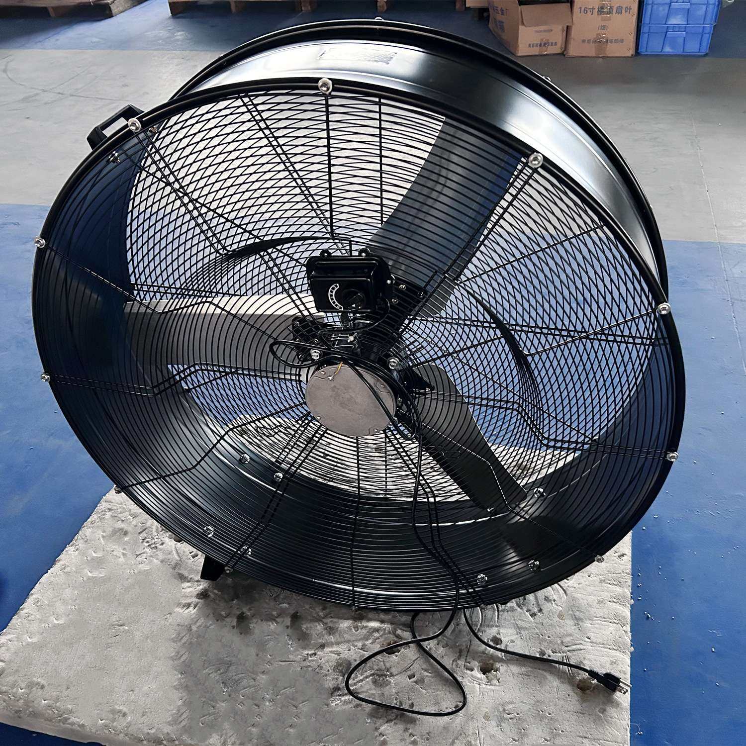 Hr现货24寸趴地鼓扇通风排气换气降温可移动便携式筒型工业抽风机