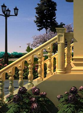 现浇楼梯模扶LTFS手模新款罗加厚欧具式马柱室内室外两用建筑具模