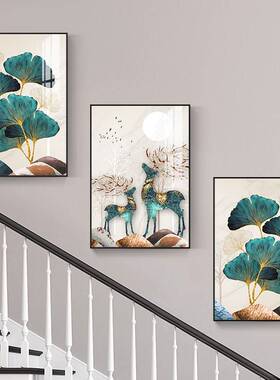 奢沙发背轻景墙装简约现代JS-130壁高端大饰气客画厅背景墙挂画楼