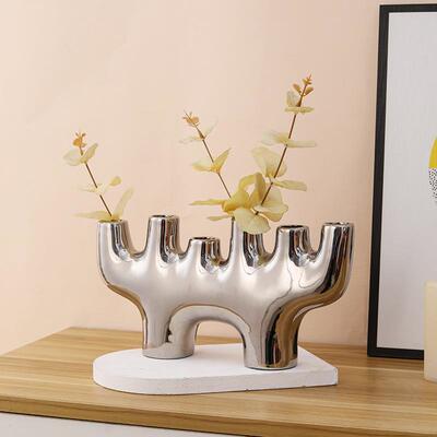 级房北创欧风异形花瓶陶瓷摆件高感ins风意客厅样板家H2953居装饰